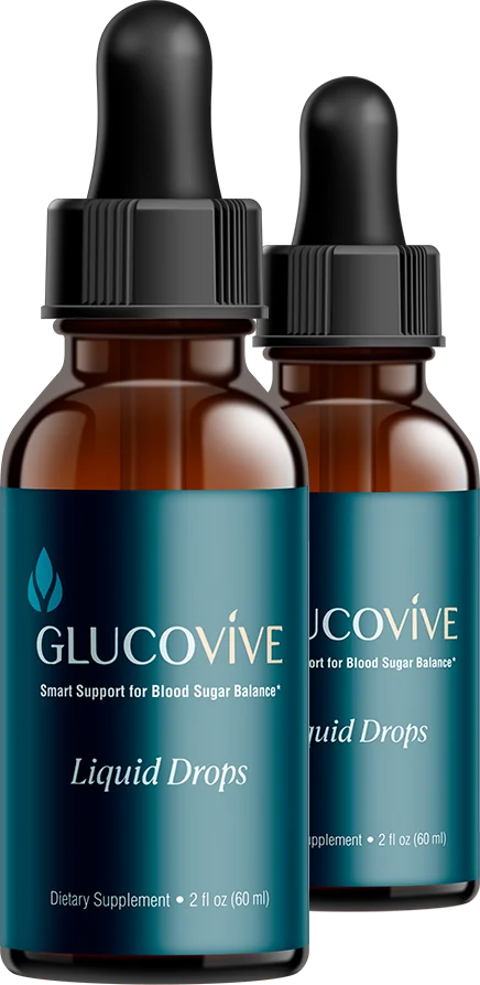 GlucoVive blood sugar balance liquid drops bottles